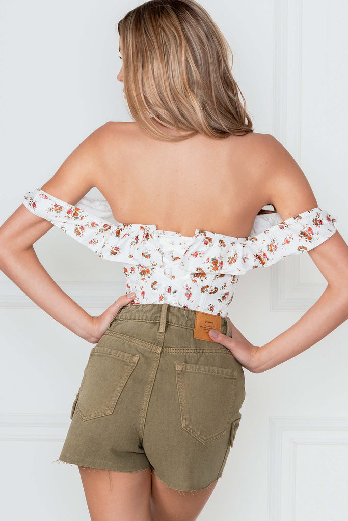 Corset Story Floral Vintage Inspired Straight Line Overbust With Off S