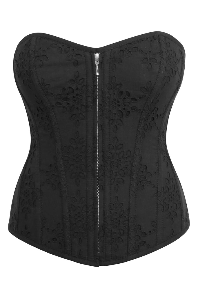 Jet Black Overbust Corset Top by Corset Story US10 UK14 shops