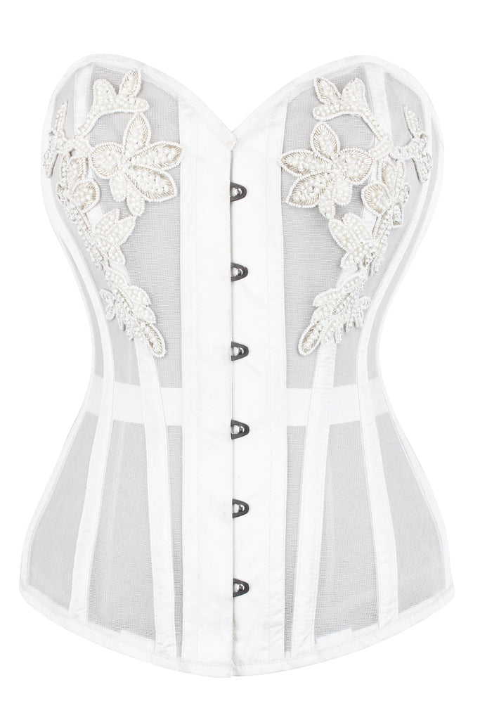 Hard to Ignore White Floral Corset Top
