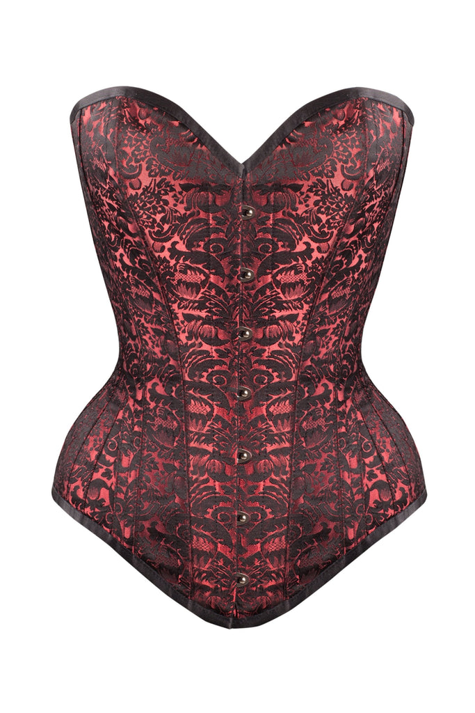 Red open bra corset with steel boned – corsetpv