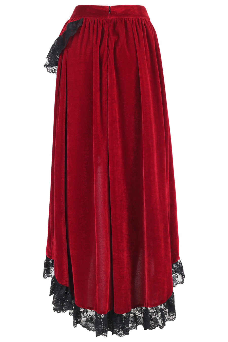 Red Velvet High-Low Skirt - Main Image