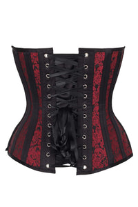 Red & Black Enchanted Brocade Corset