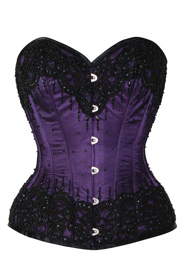 Purple Satin Couture Corset
