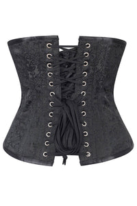 Midnight Bloom Brocade Underbust Corset