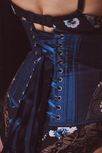 Corset Story CSFT087 Midnight Blue Underbust With Shimmering Hip Panels