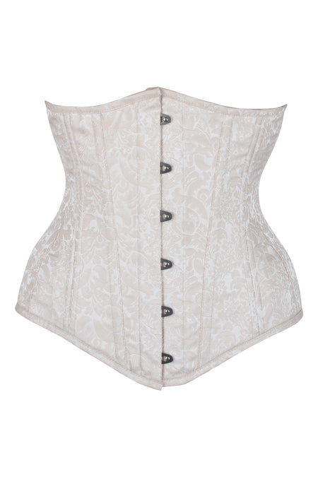 Shiny White Over Bust Corset - Laced Corset