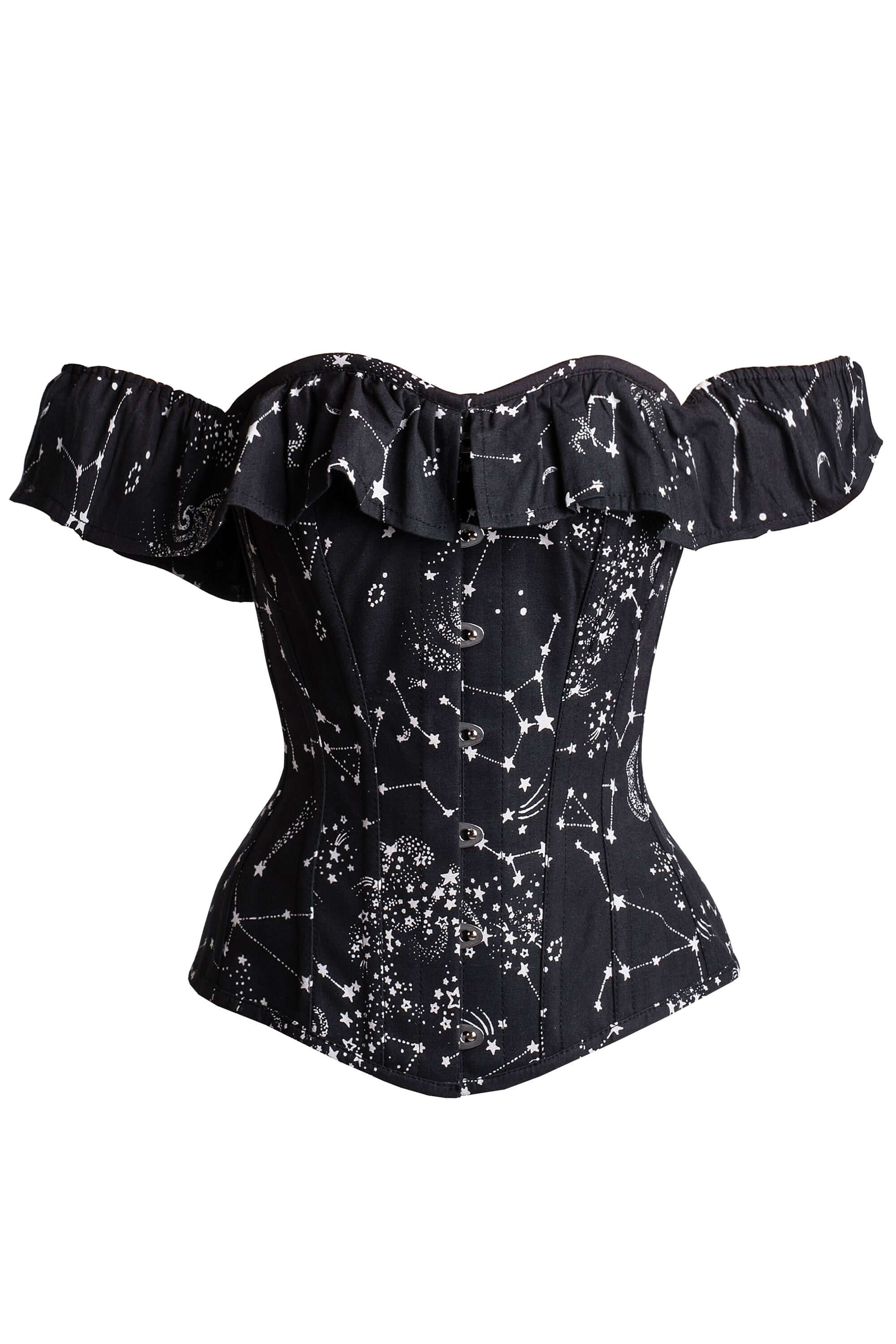 Corset story top on sale ASTRONOMY BLACK OVERBUST COTTON CORSET