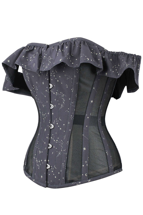 Corset story top ASTRONOMY BLACK OVERBUST deals COTTON CORSET