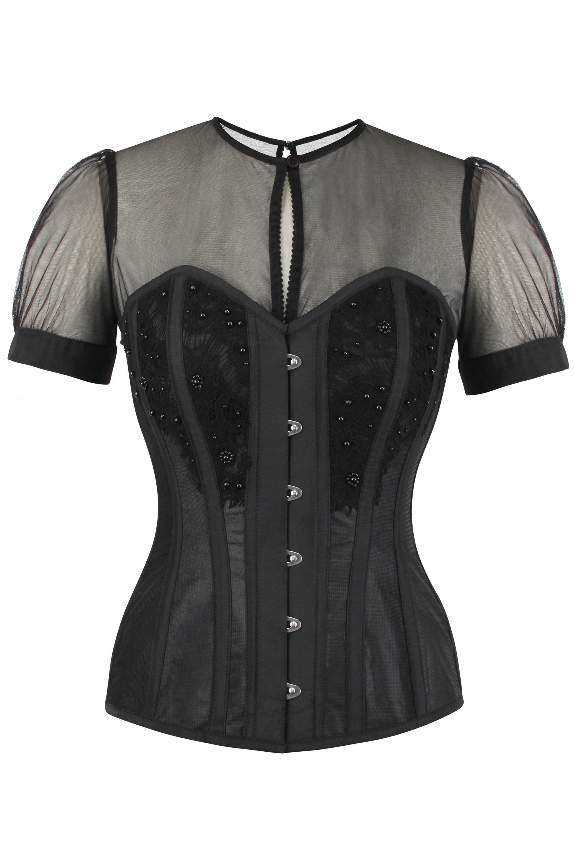 Online Corset Story black over bust corset