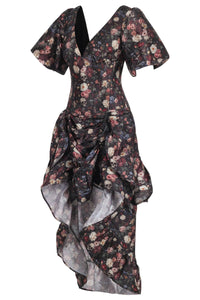 Dark Bloom Gothic High-Low Corset Dress