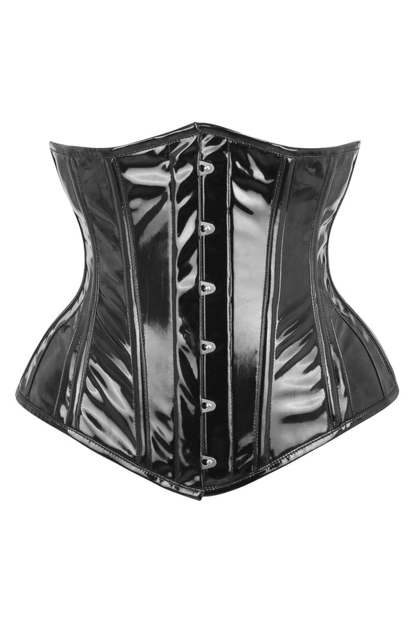 Corset story navy latex underbust corset with adjustable straps hotsell