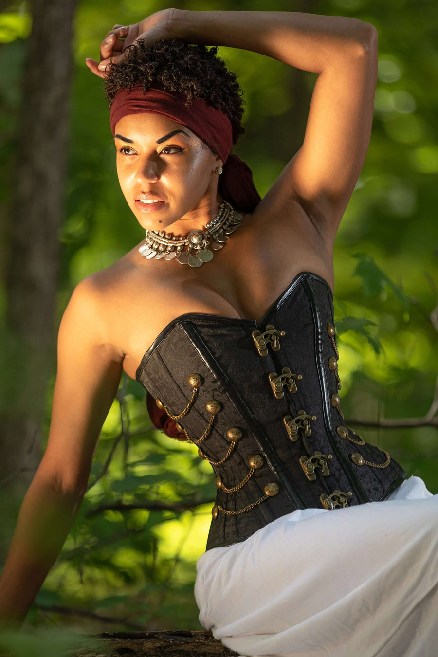 Black Longline deals Steampunk Corset