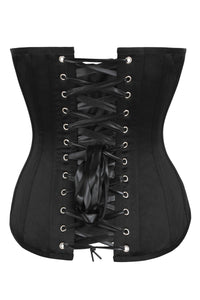 Silver and Black Overbust Lingerie Corset (UK)