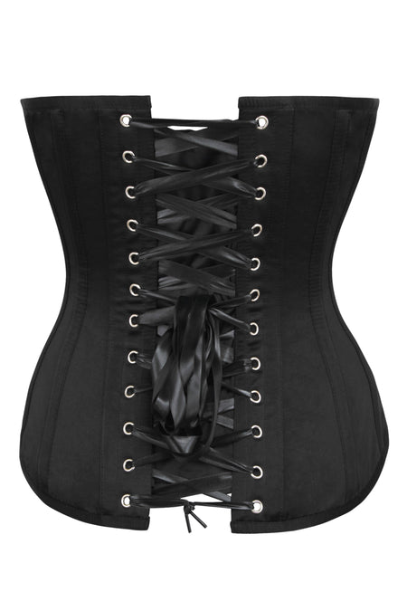 Silver and Black Overbust Lingerie Corset (UK)