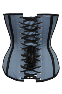 Black and Grey Waist Taming Overbust Corset (UK)