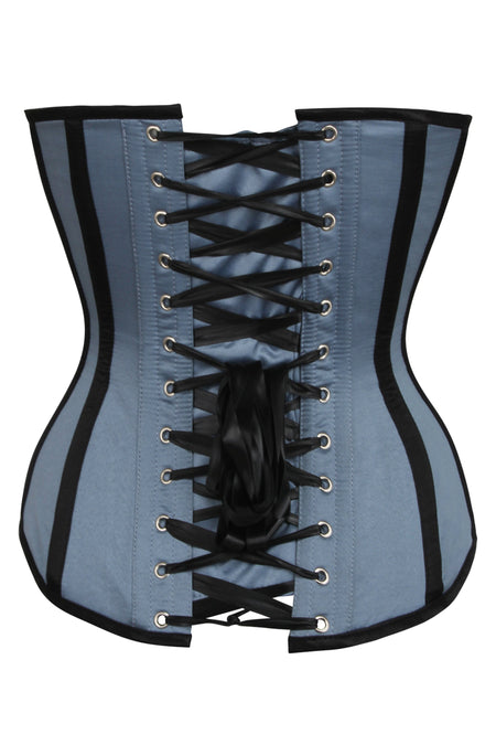 Black and Grey Waist Taming Overbust Corset (UK)