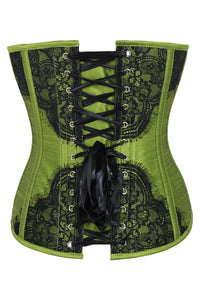 Green Waist Taming Overbust with Black Lace (UK)