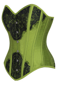 Green Waist Taming Overbust with Black Lace (UK)