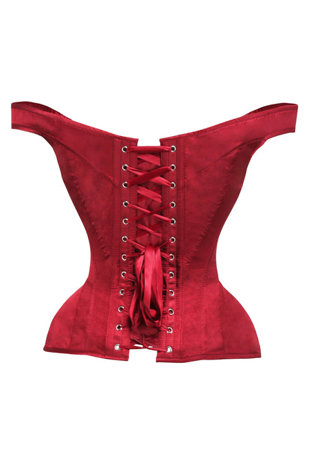 Lipstick Red Sleeved Corset