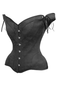 Black Satin Sleeved Corset (UK)