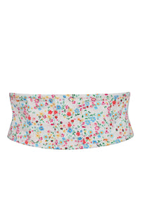 Corset Story SC-001 Iris Ditsy Print Cotton Waspie Belt with Zip Front