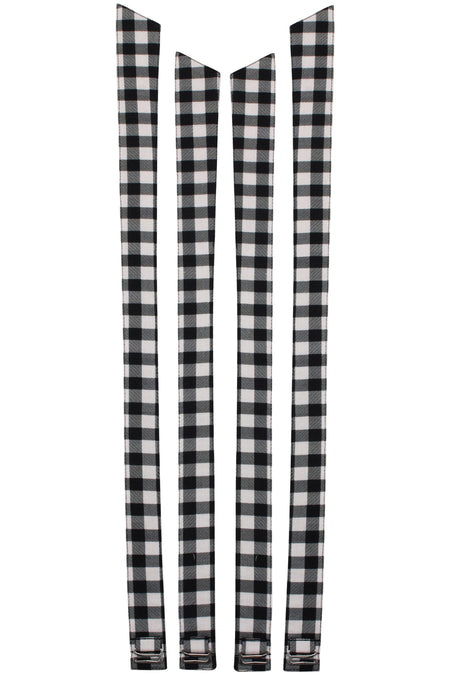 Dahlia Shoulder Strap Black Gingham Cotton