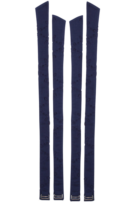 Dahlia Shoulder Strap Summer Navy Broderie Anglaise Cotton