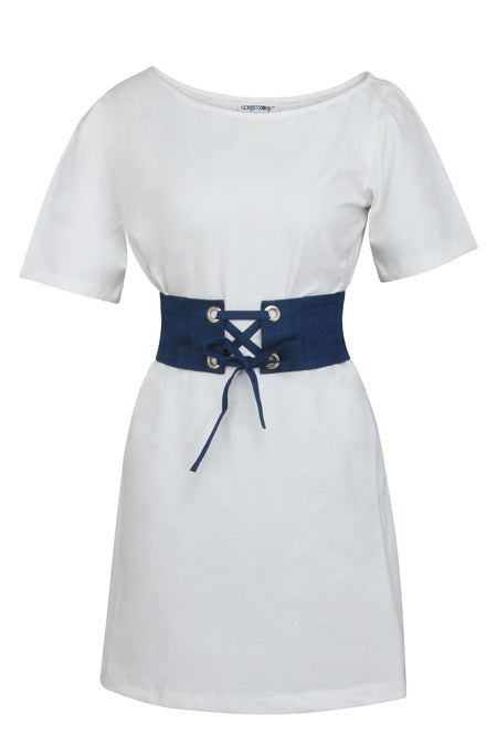 Violet Blue Chambray Corset Style Belt (UK)