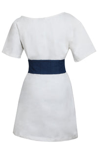 Violet Blue Chambray Corset Style Belt (UK)