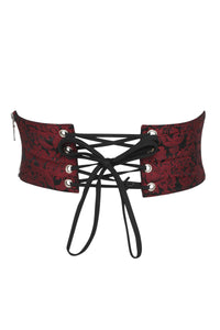 Maroon Brocade Corset Inspired Belt (UK)