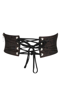 Brown Brocade Steampunk & PVC Corset Belt (UK)