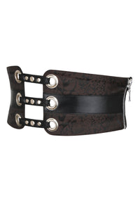 Brown Brocade Steampunk & PVC Corset Belt (UK)