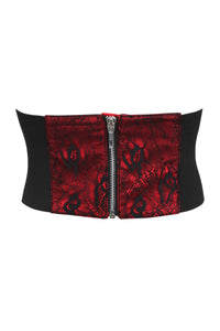 Red Lace Overlay Corset Inspired Belt (UK)