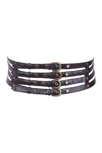 PVC Strappy Corset Inspired Adjustable Belt (UK)