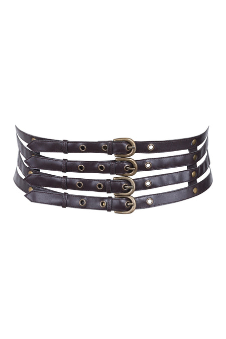 PVC Strappy Corset Inspired Adjustable Belt (UK)
