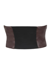 Brown PVC Steampunk Corset Inspired Belt (UK)