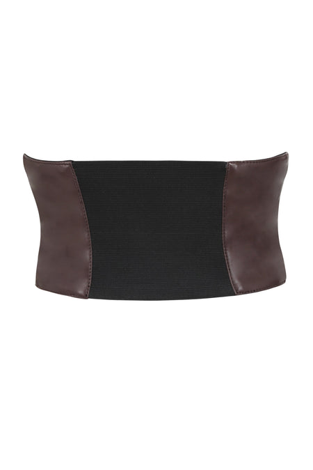 Brown PVC Steampunk Corset Inspired Belt (UK)