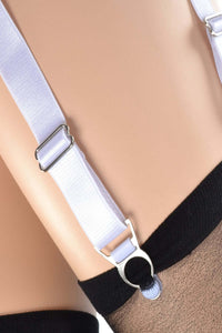 Corset Story SUSPENDER;W;6 6 x Steel Suspender Clips In White