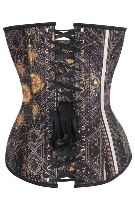 Celestial Chart Longline Overbust Corset