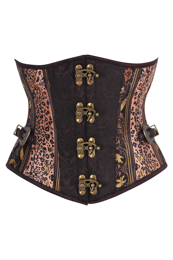 Steampunk Jungle Brocade Underbust Corset