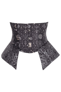 Celestial Alchemy Underbust Corset with Flared Peplum Panels