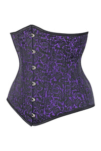 Beautiful Purple Waist Training Underbust Corset- Longline