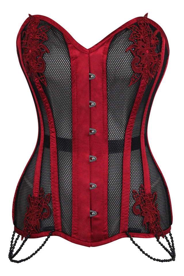 Sarri Burgundy Overbust Corset
