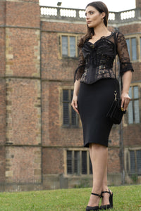 Corset Story WTS832 Steampunk Buckled Corset with separate Lace Bolero