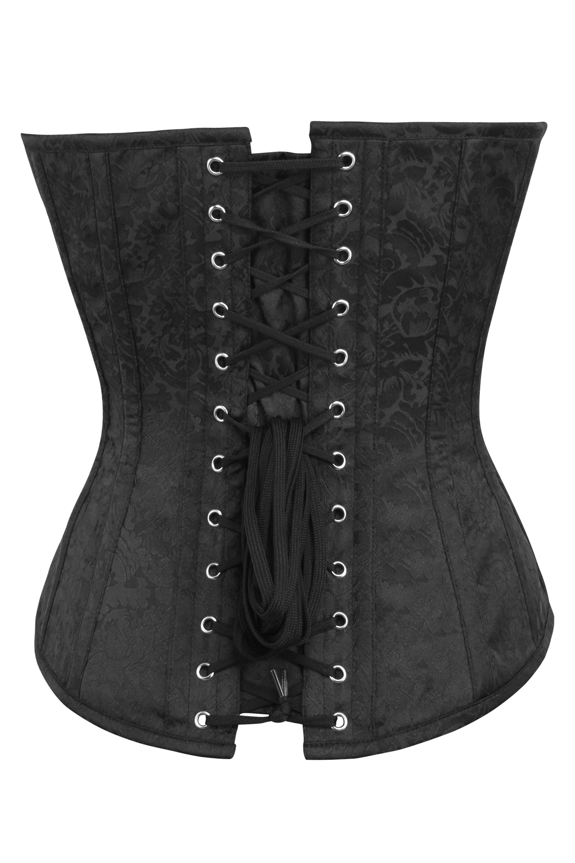 Black outlet White HOSS International Front Zip Corset