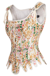 Floral Print Historically Inspired Overbust Corset