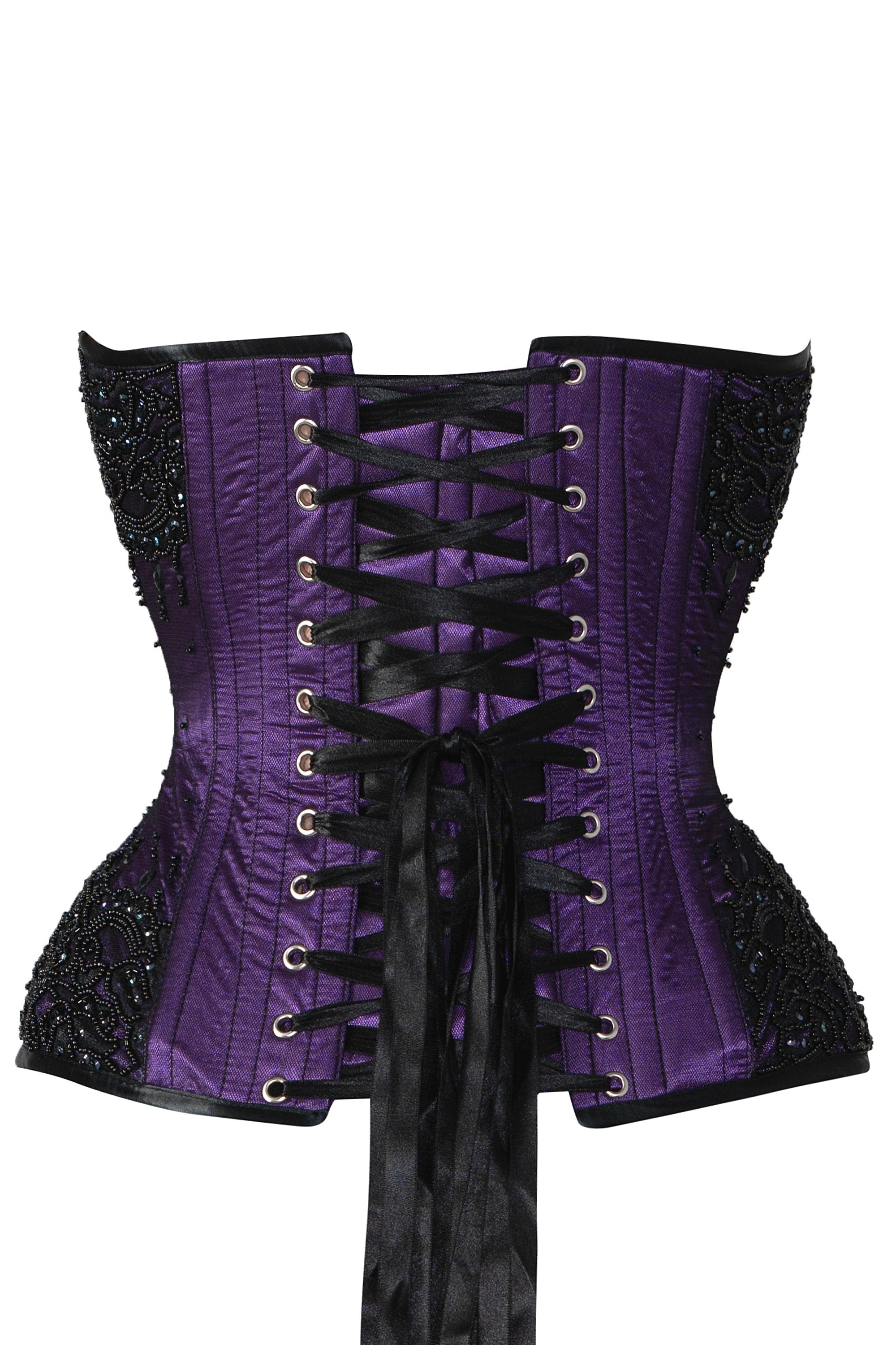 Purple Satin Couture Corset