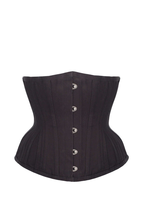 25-Cropped Overbust Corset in Black & Purple Scroll Medallion *Voyager  Straps Sold Separately!* - The Violet Hour Collection