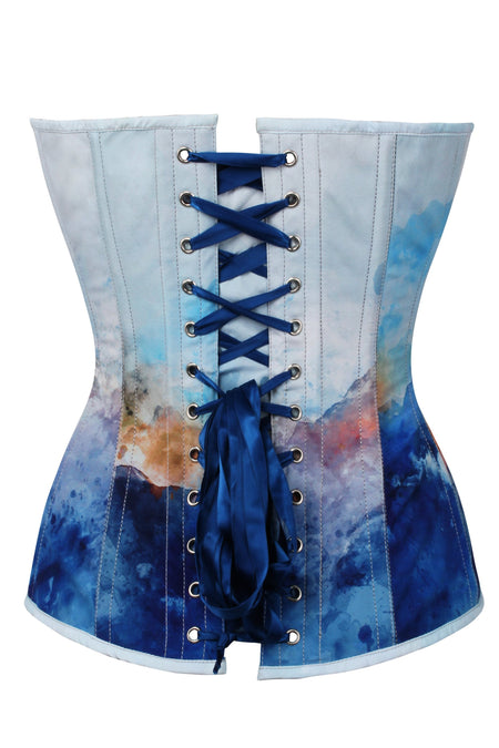 Corset Story MY-607 Misty Mountain Print Overbust Corset