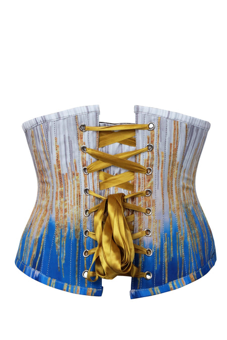 Corset Story MY-615 Blue and Gold Waspie Corset